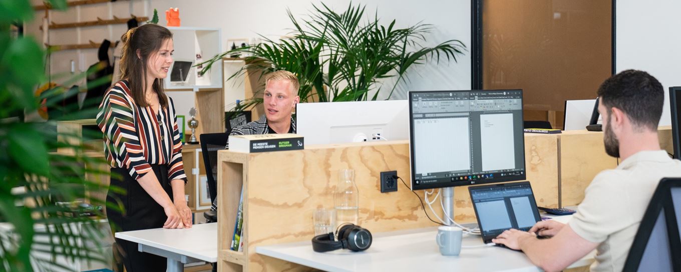 Doenpensioen, Werken, werkplek, computer, laptop, werknemers, werkgevers, bureau, kantoor, Pensioenen, planten