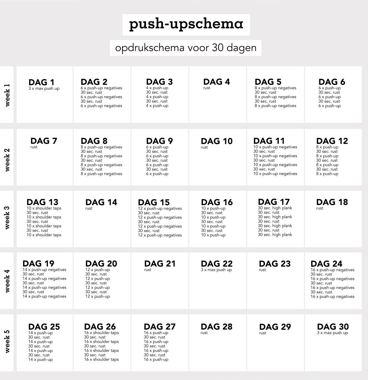 Pushup schema
